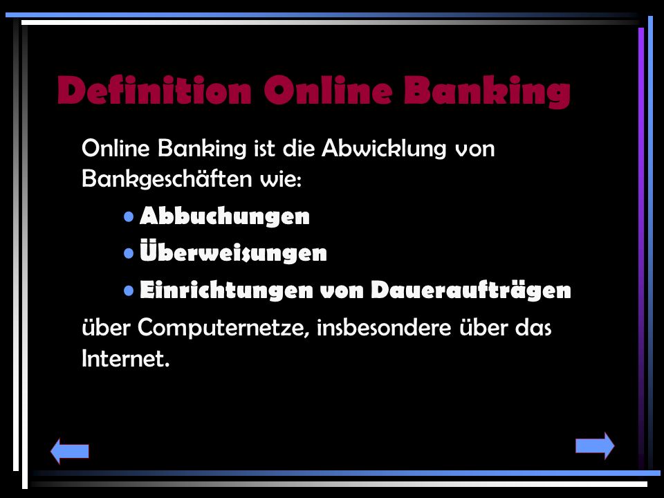 Definition Online Banking