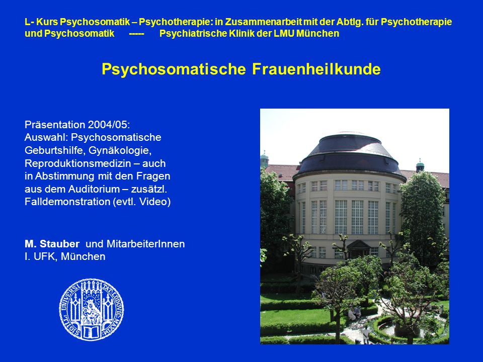 Psychosomatische Frauenheilkunde