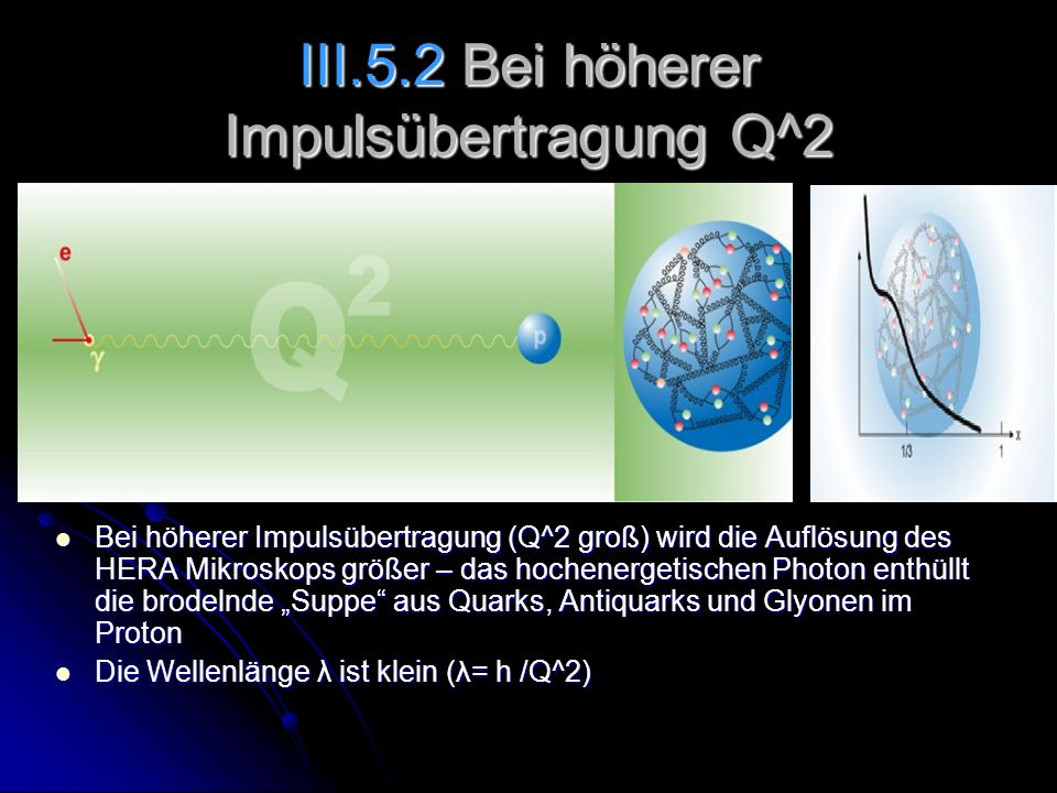 III.5.2 Bei höherer Impulsübertragung Q^2