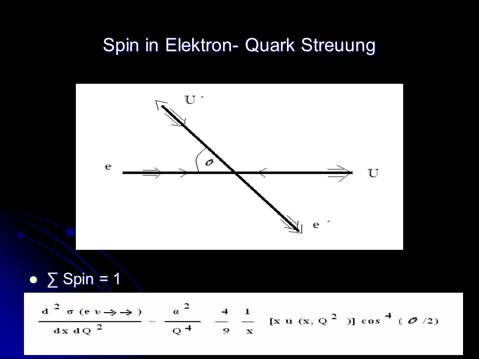 Spin in Elektron- Quark Streuung