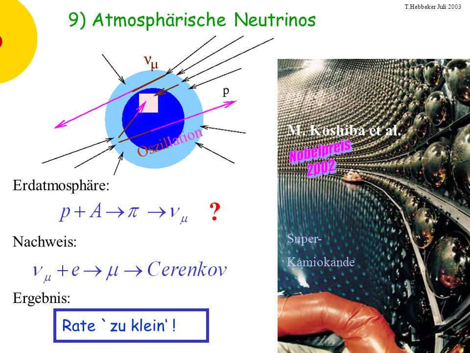 9) Atmosphärische Neutrinos