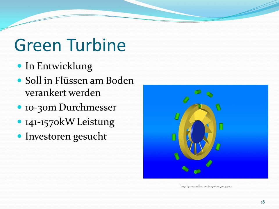 Green Turbine In Entwicklung Soll in Flüssen am Boden verankert werden