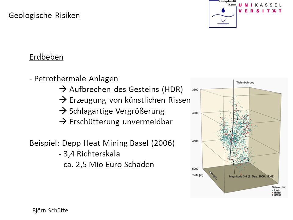Petrothermale Anlagen  Aufbrechen des Gesteins (HDR)