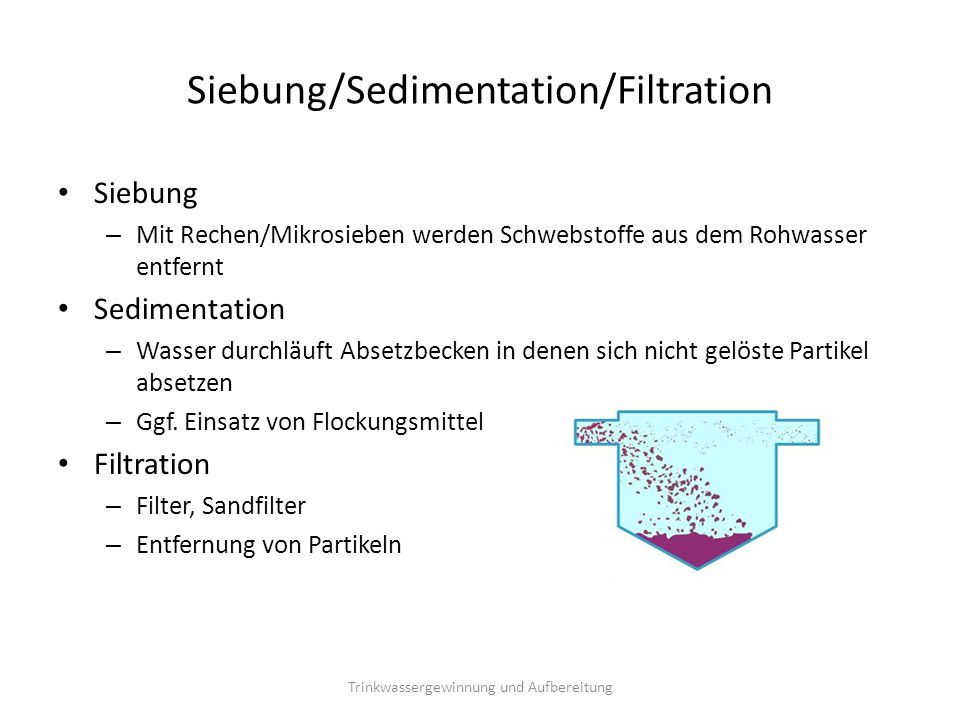 Siebung/Sedimentation/Filtration