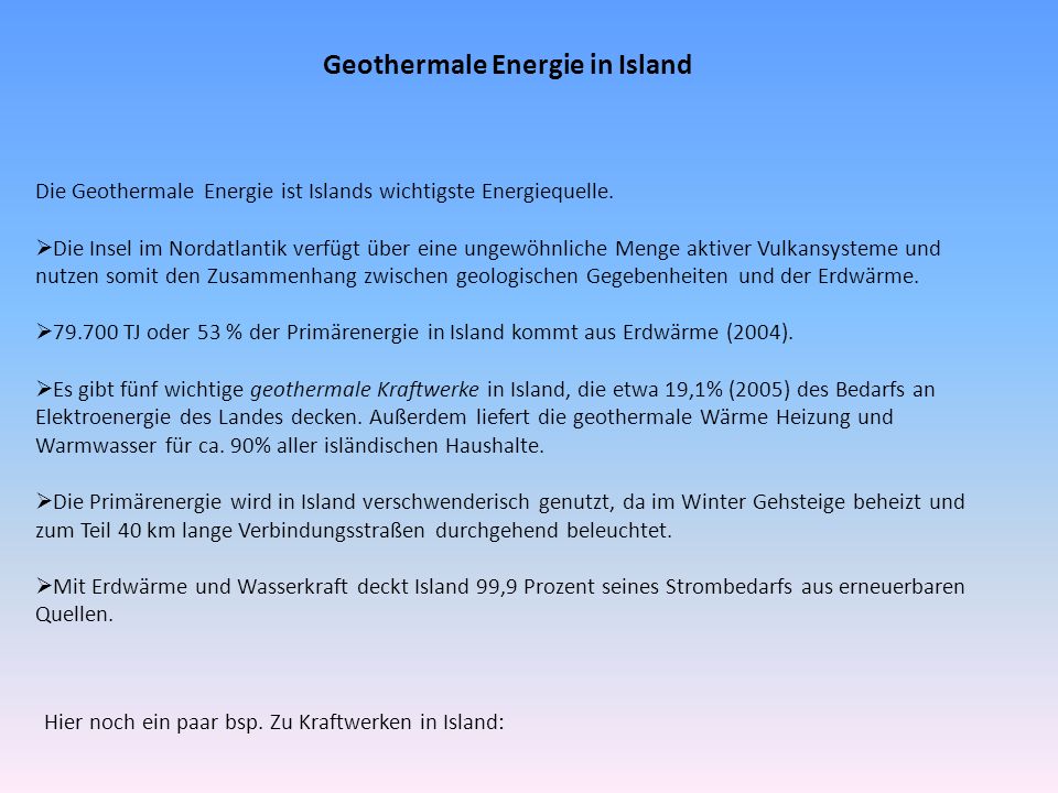 Geothermale Energie in Island