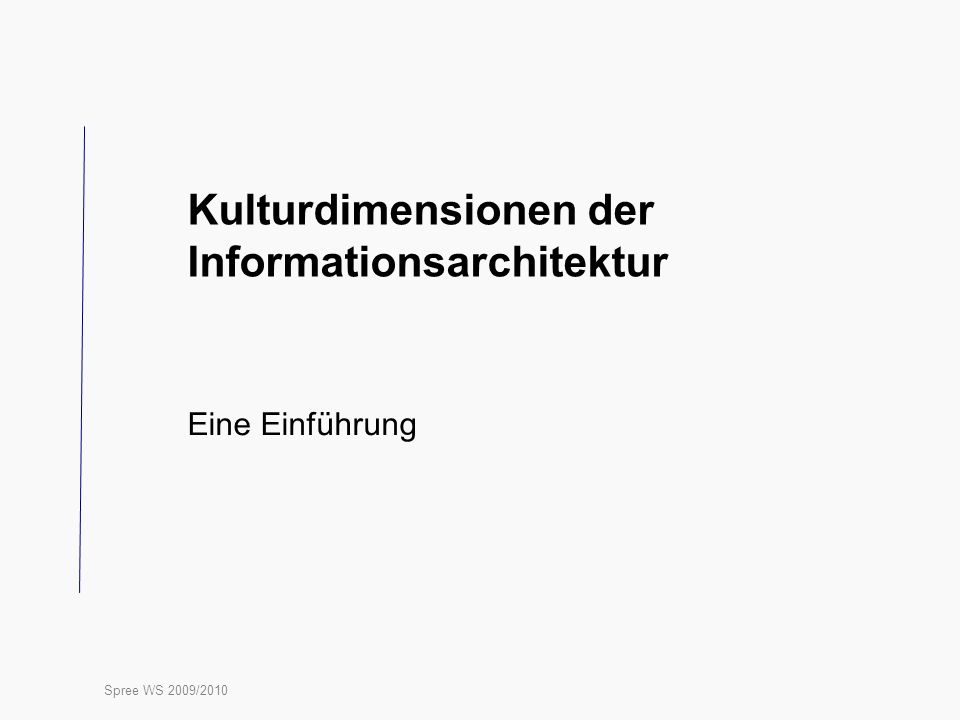 Kulturdimensionen der Informationsarchitektur