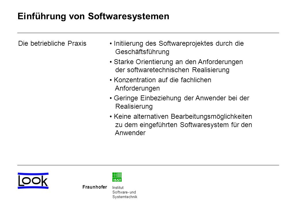 Einführung von Softwaresystemen
