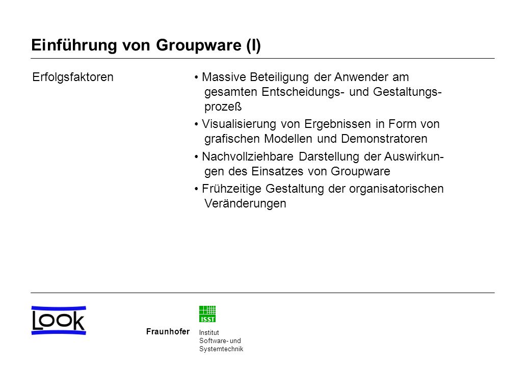 Einführung von Groupware (I)