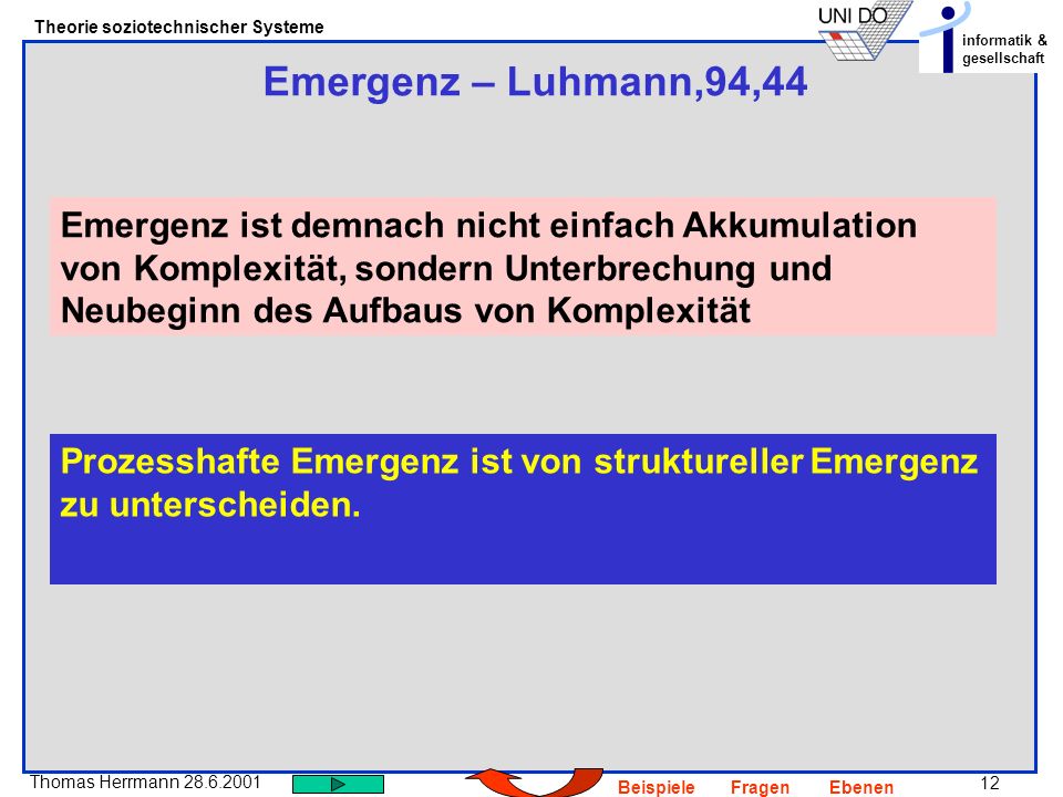 Emergenz – Luhmann,94,44