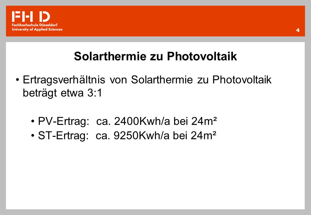 Solarthermie zu Photovoltaik