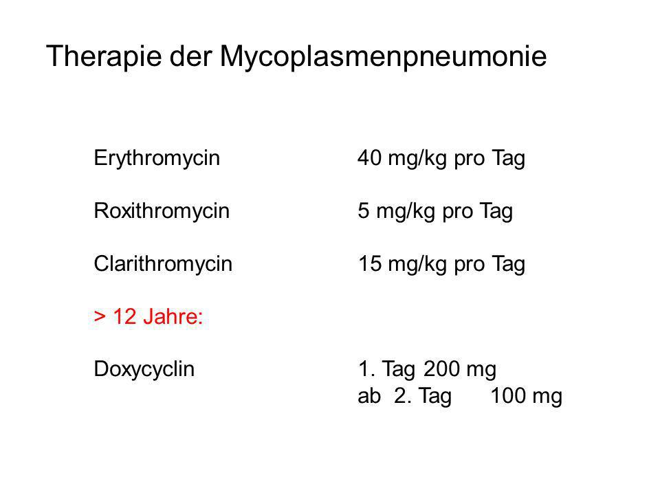 Therapie der Mycoplasmenpneumonie