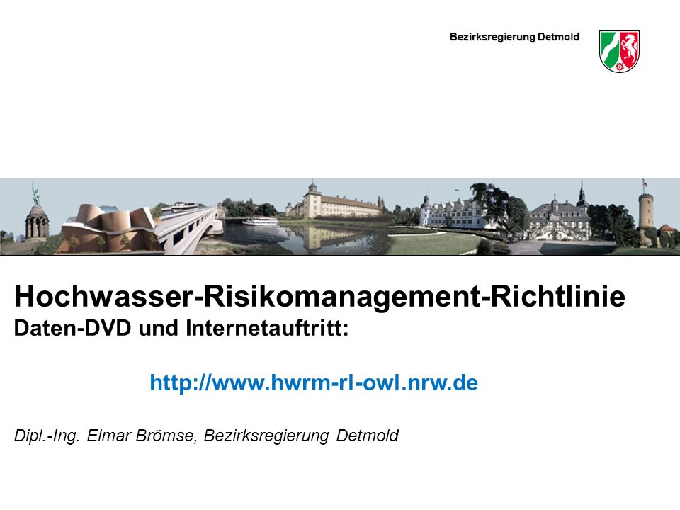 Hochwasser-Risikomanagement-Richtlinie Daten-DVD und Internetauftritt: