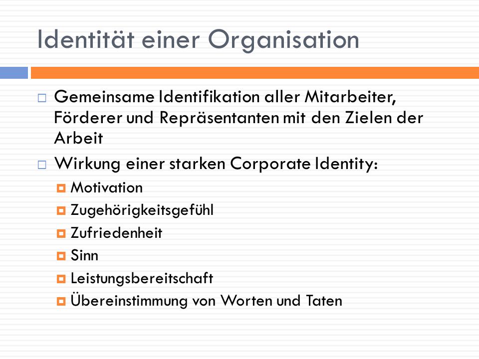 Identität einer Organisation