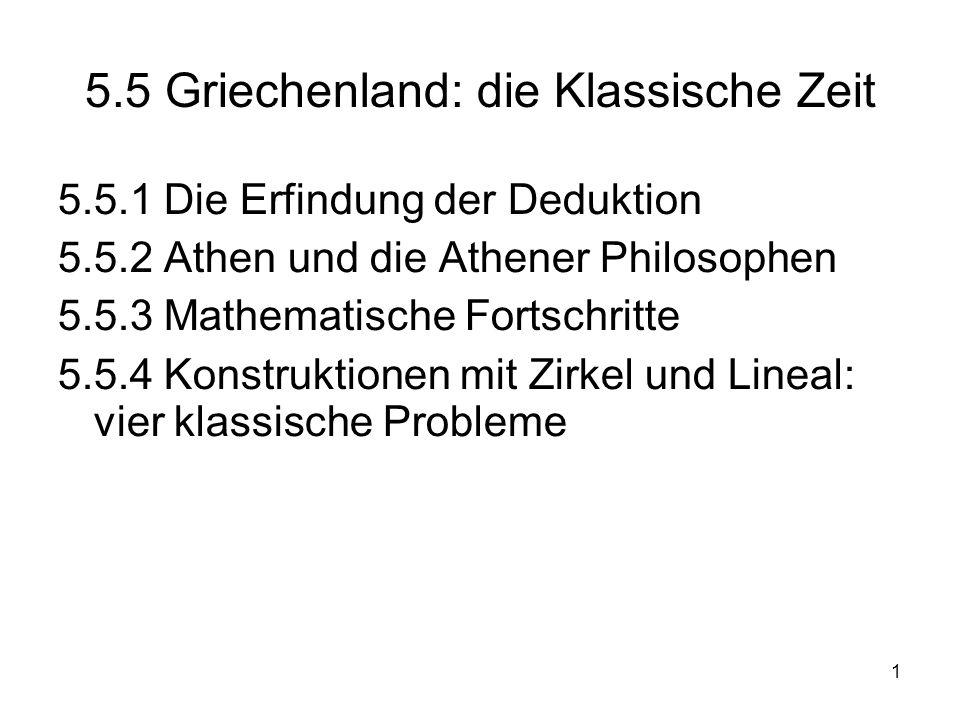 5.5 Griechenland: die Klassische Zeit