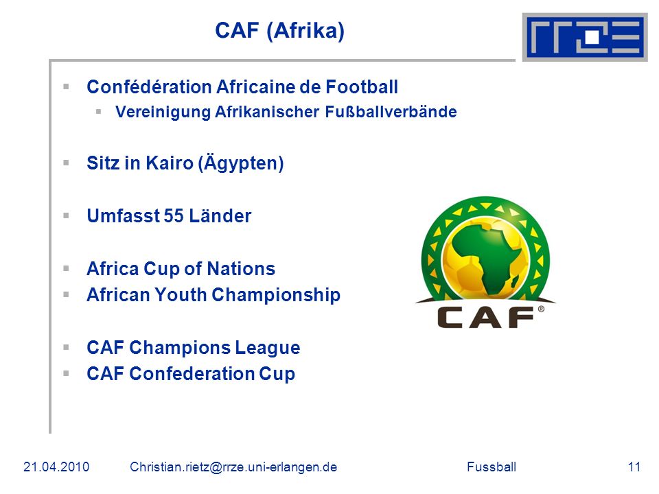 CAF (Afrika) Confédération Africaine de Football