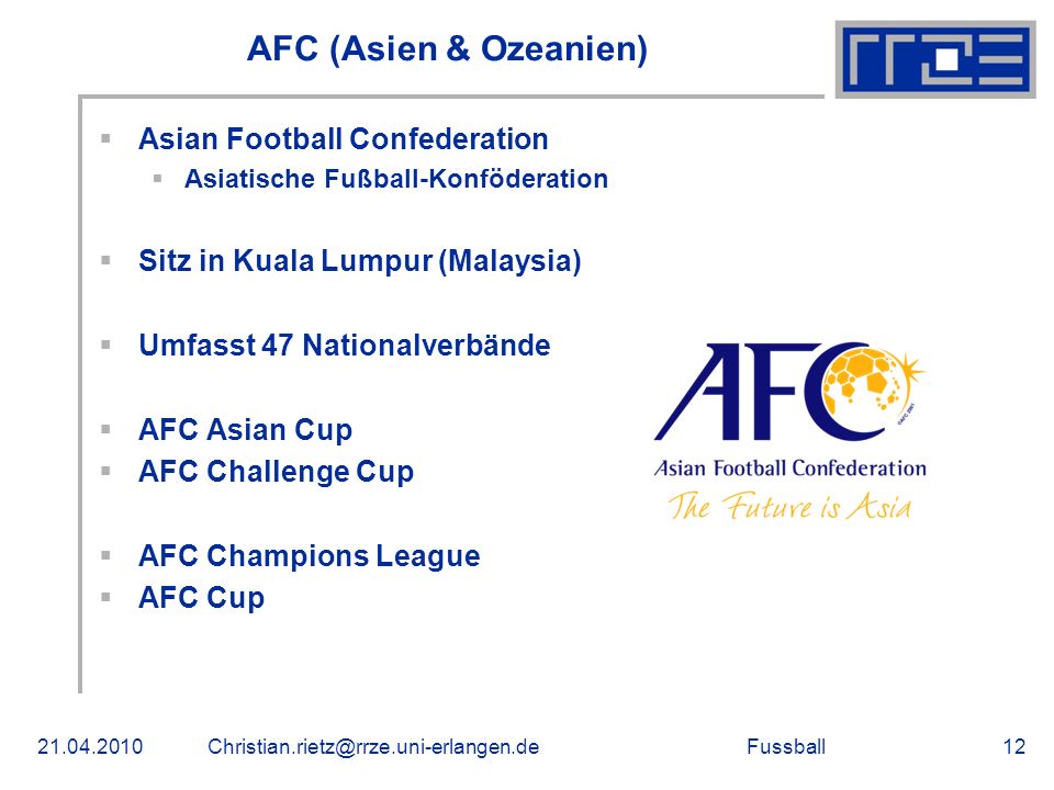 AFC (Asien & Ozeanien) Asian Football Confederation