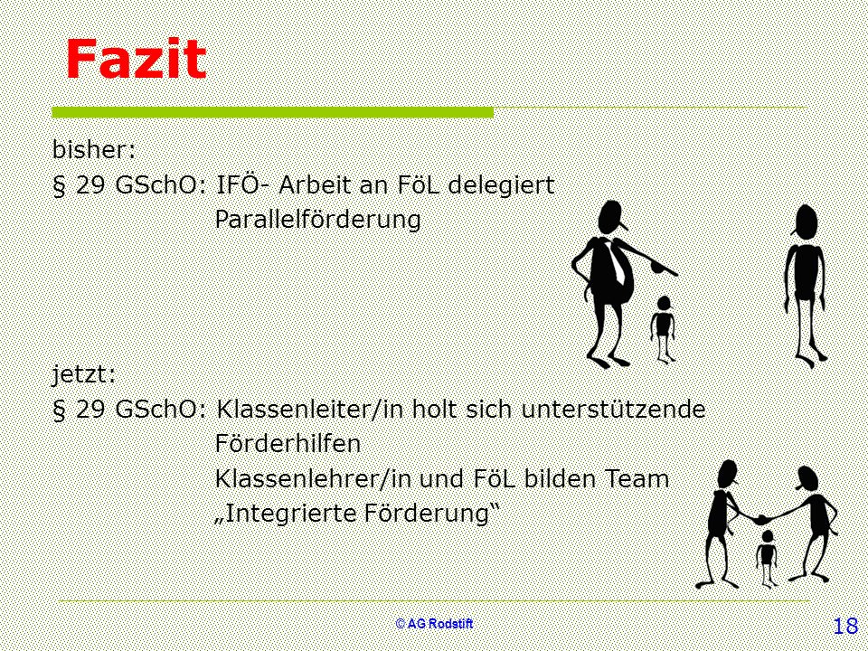 Fazit bisher: § 29 GSchO: IFÖ- Arbeit an FöL delegiert