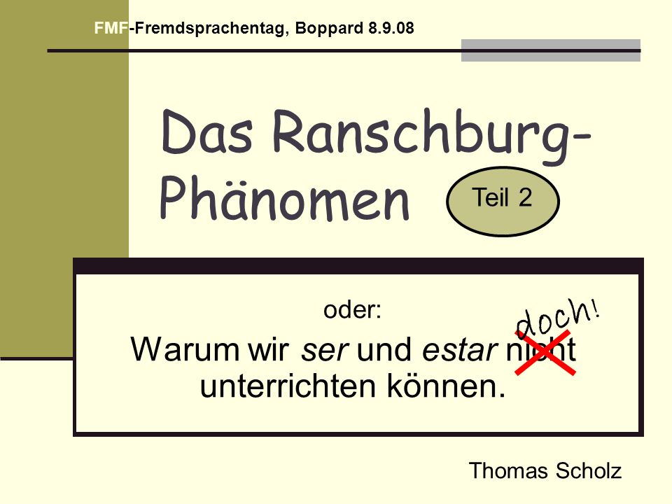 Das Ranschburg-Phänomen