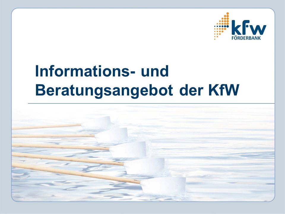 Informations- und Beratungsangebot der KfW