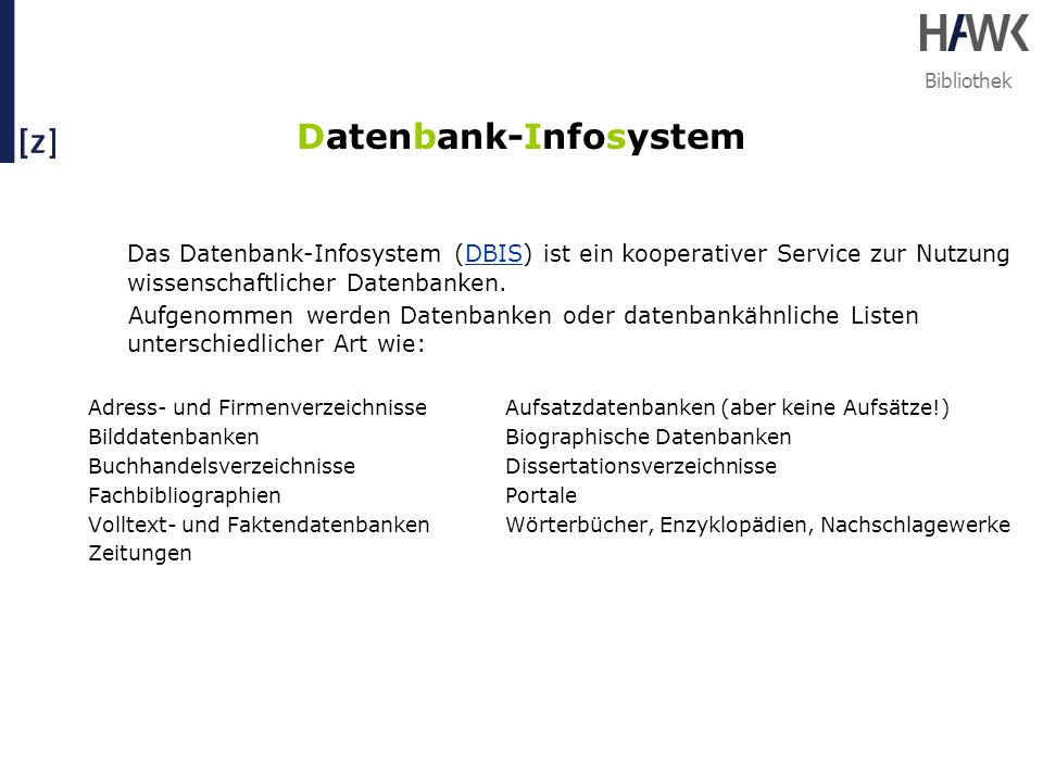 Datenbank-Infosystem