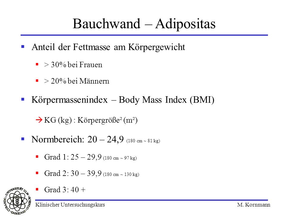 Bauchwand – Adipositas