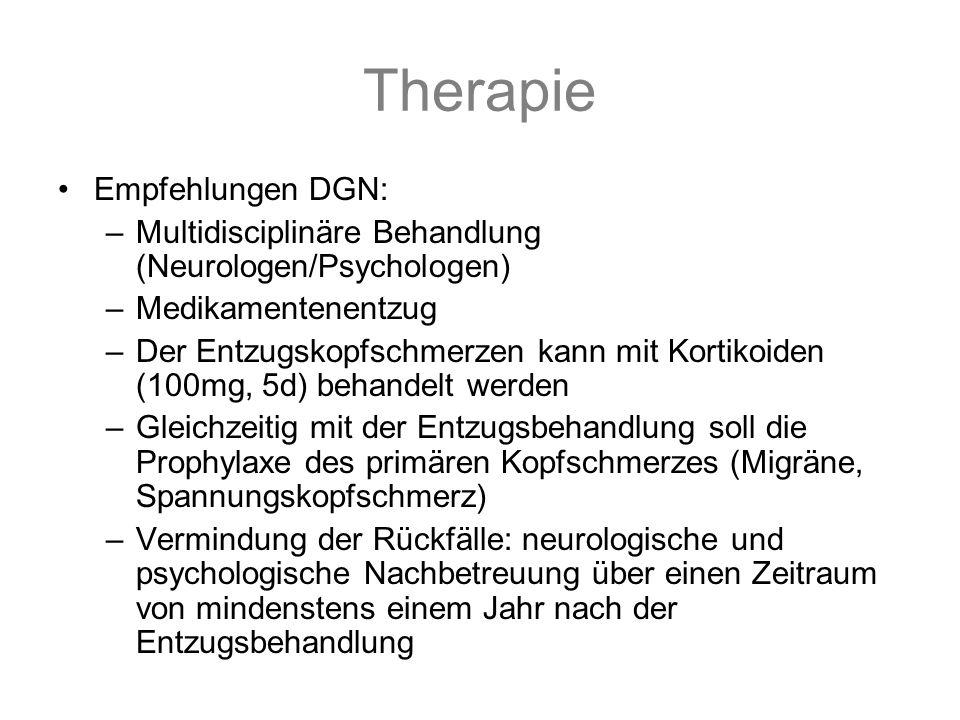 Therapie Empfehlungen DGN: