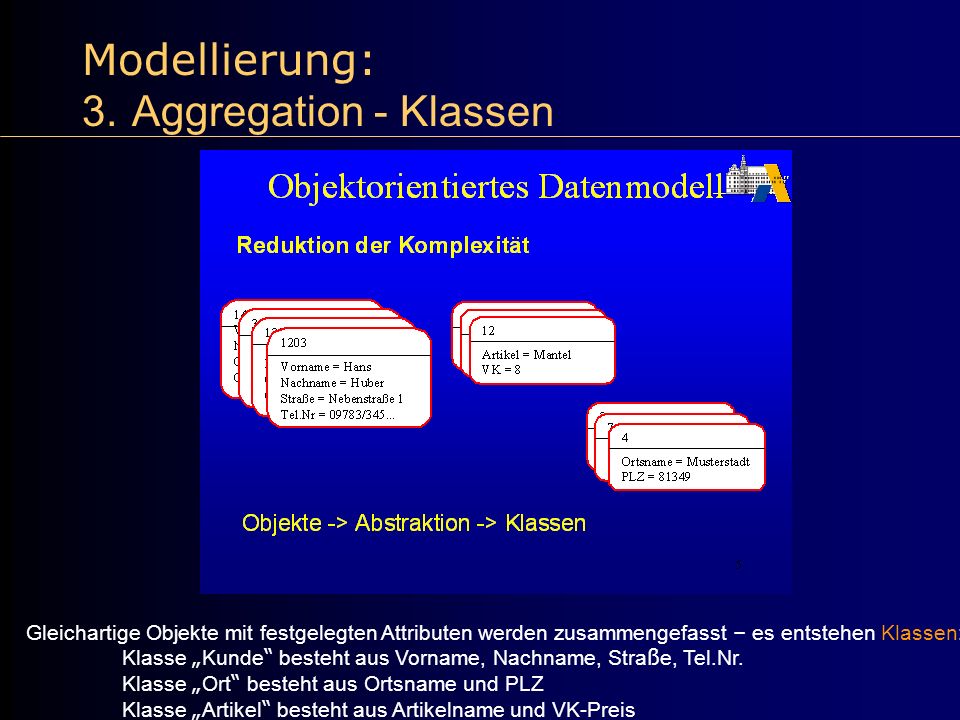 Modellierung: 3. Aggregation - Klassen