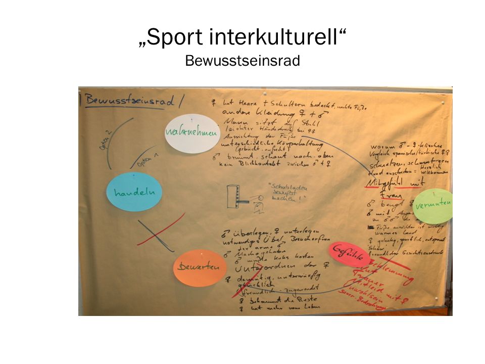 „Sport interkulturell Bewusstseinsrad