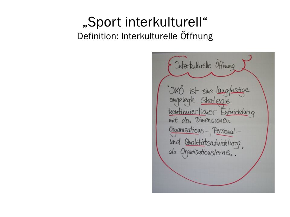 „Sport interkulturell Definition: Interkulturelle Öffnung