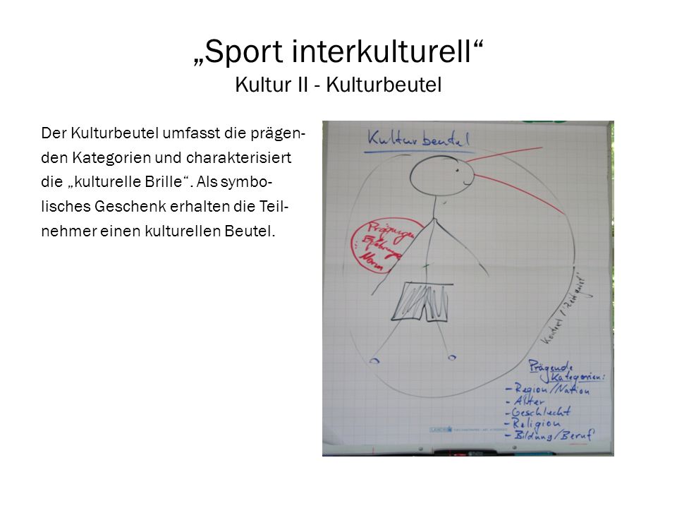 „Sport interkulturell Kultur II - Kulturbeutel