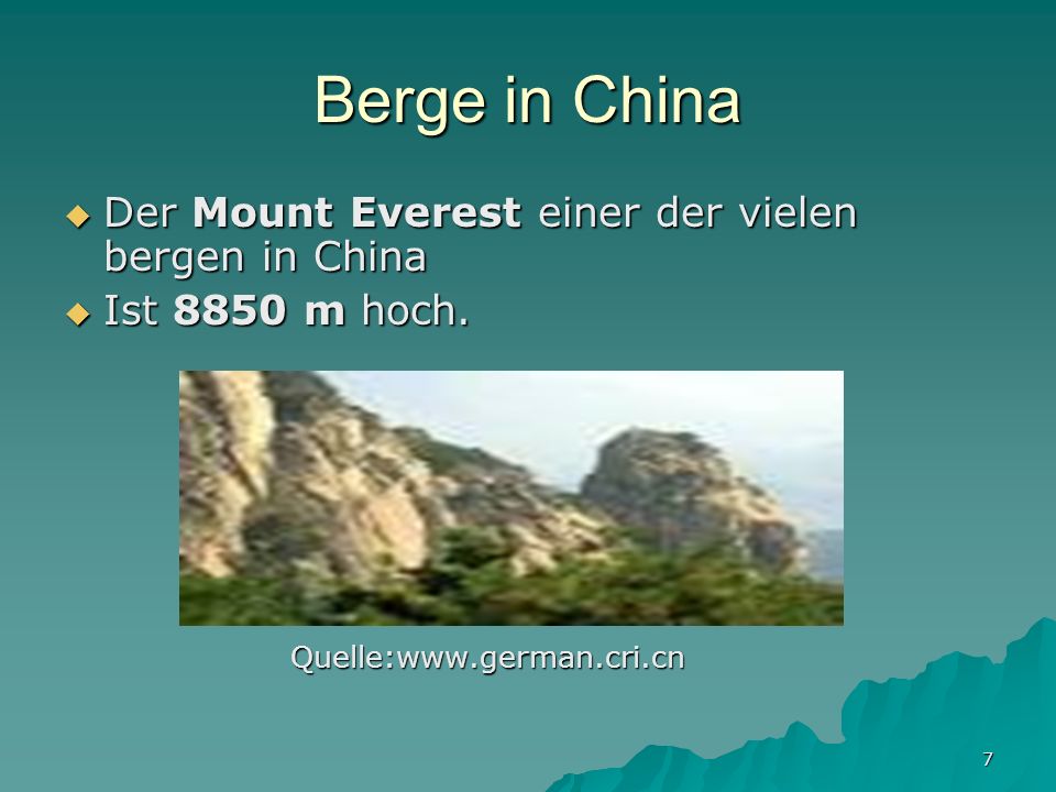 Berge in China Der Mount Everest einer der vielen bergen in China