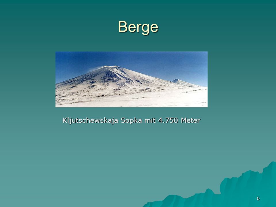 Berge Kljutschewskaja Sopka mit Meter