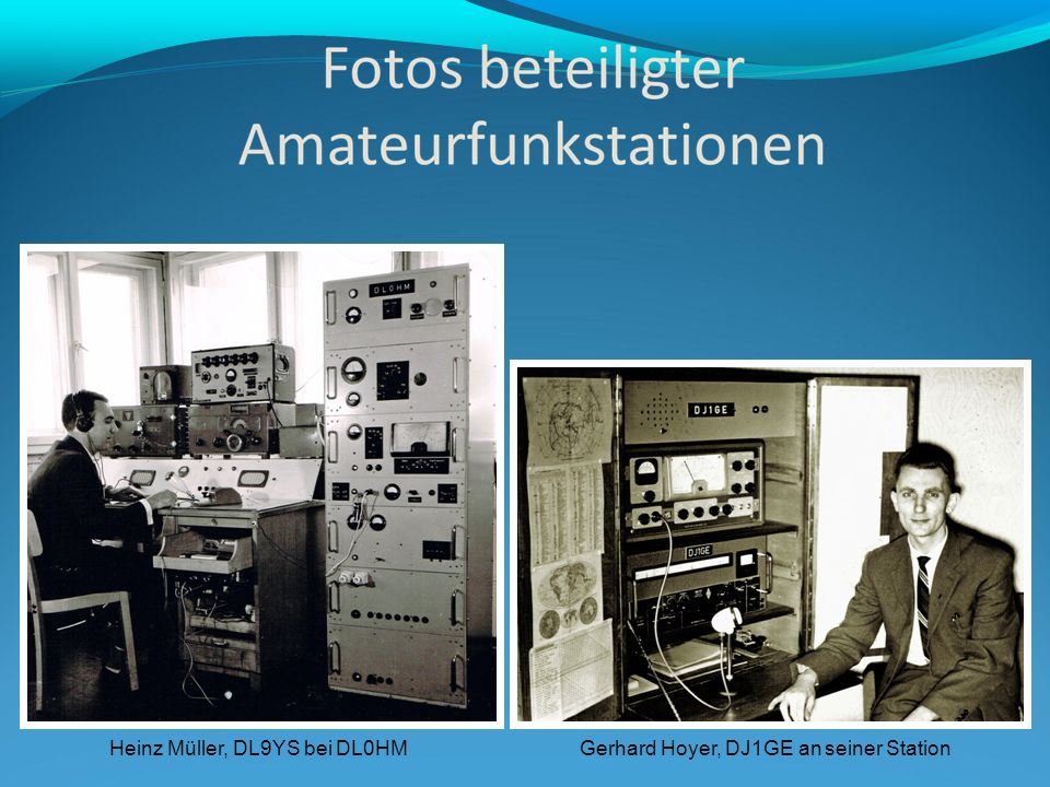 Heinz Müller, DL9YS bei DL0HM Gerhard Hoyer, DJ1GE an seiner Station