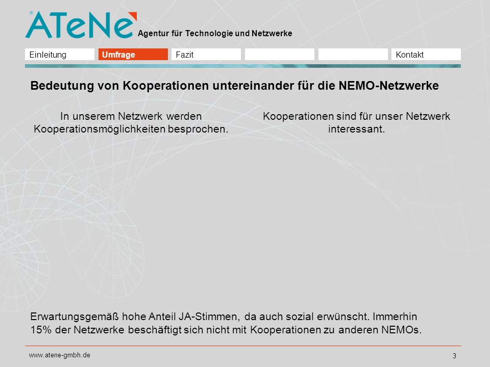 Bedeutung von Kooperationen untereinander für die NEMO-Netzwerke