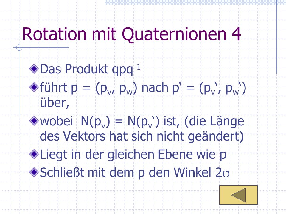 Rotation mit Quaternionen 4