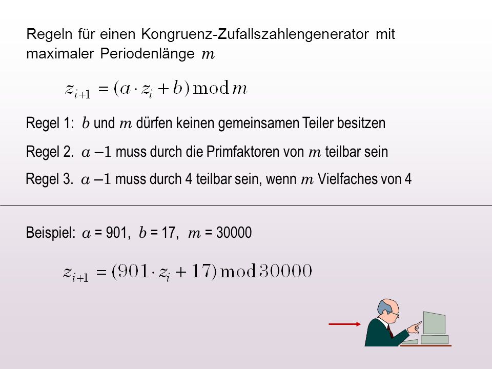 Regel 1: b und m dürfen keinen gemeinsamen Teiler besitzen