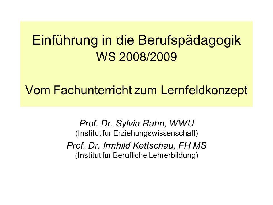 Prof. Dr. Sylvia Rahn, WWU (Institut für Erziehungswissenschaft)