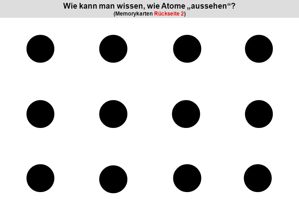 Wie kann man wissen, wie Atome „aussehen (Memorykarten Rückseite 2)
