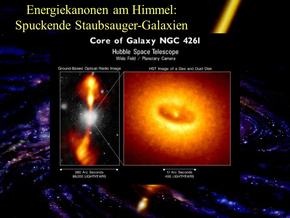Energiekanonen am Himmel: Spuckende Staubsauger-Galaxien