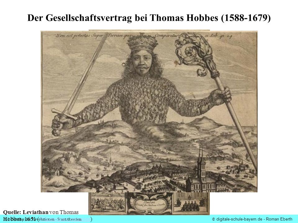 Der Gesellschaftsvertrag bei Thomas Hobbes ( )