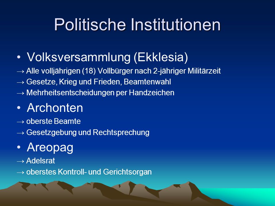 Politische Institutionen