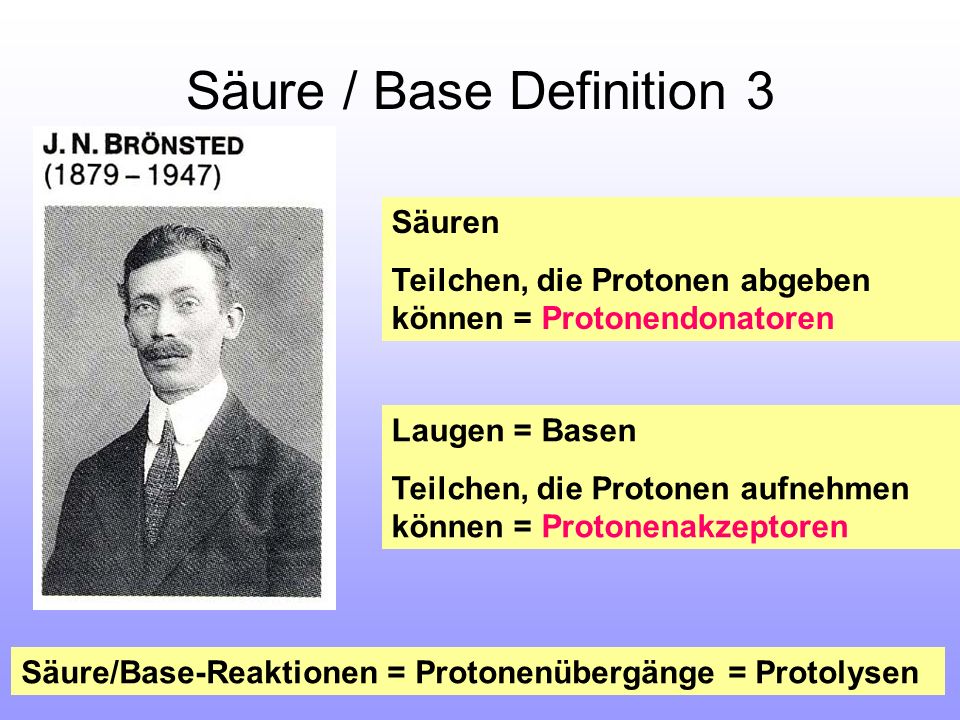 Säure / Base Definition 3