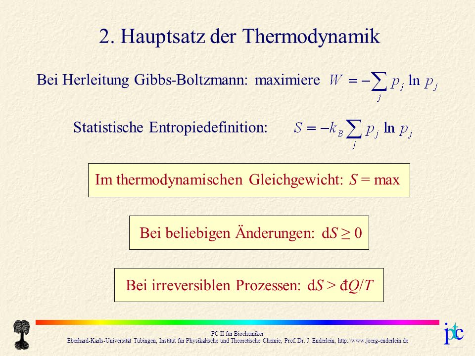 2. Hauptsatz der Thermodynamik