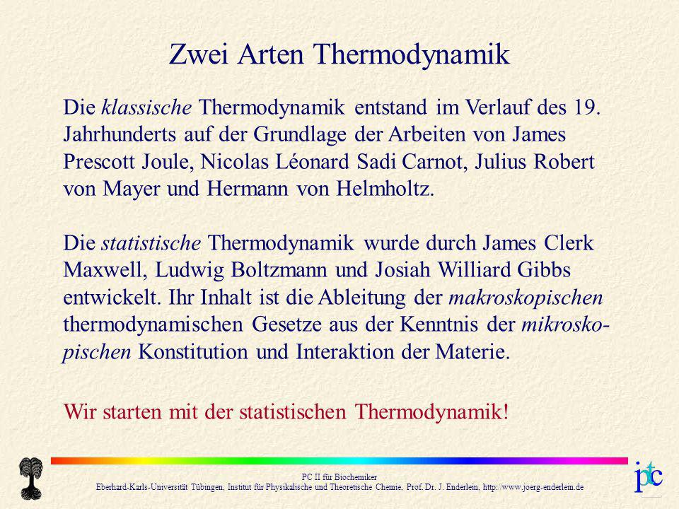 Zwei Arten Thermodynamik