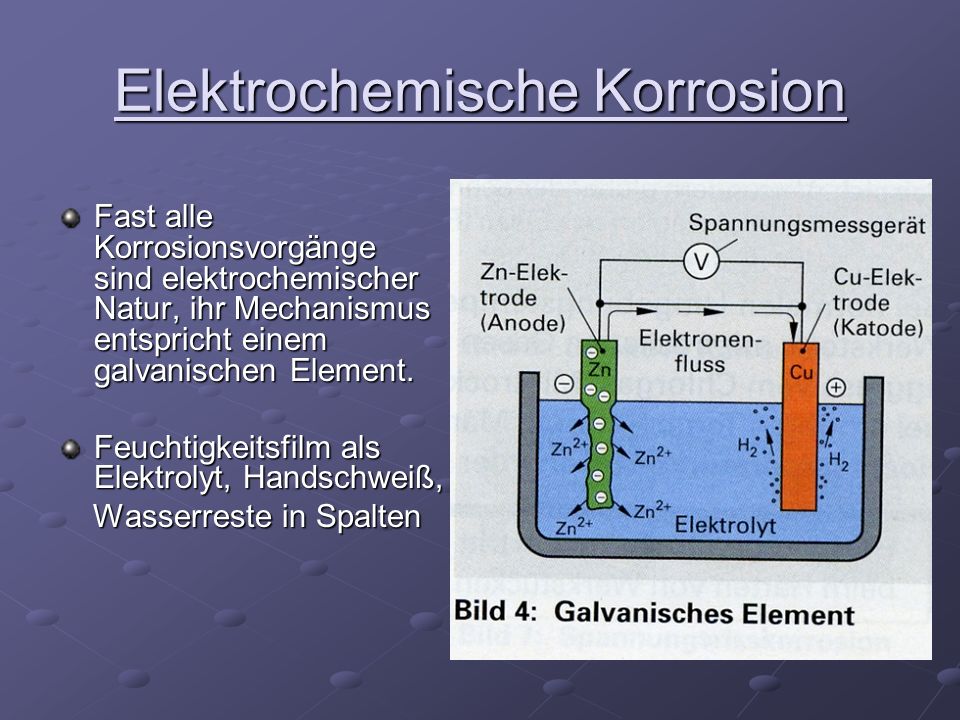 Elektrochemische Korrosion
