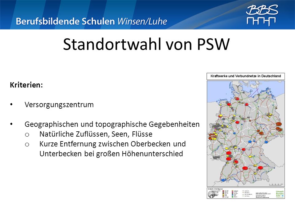 Standortwahl von PSW Kriterien: Versorgungszentrum