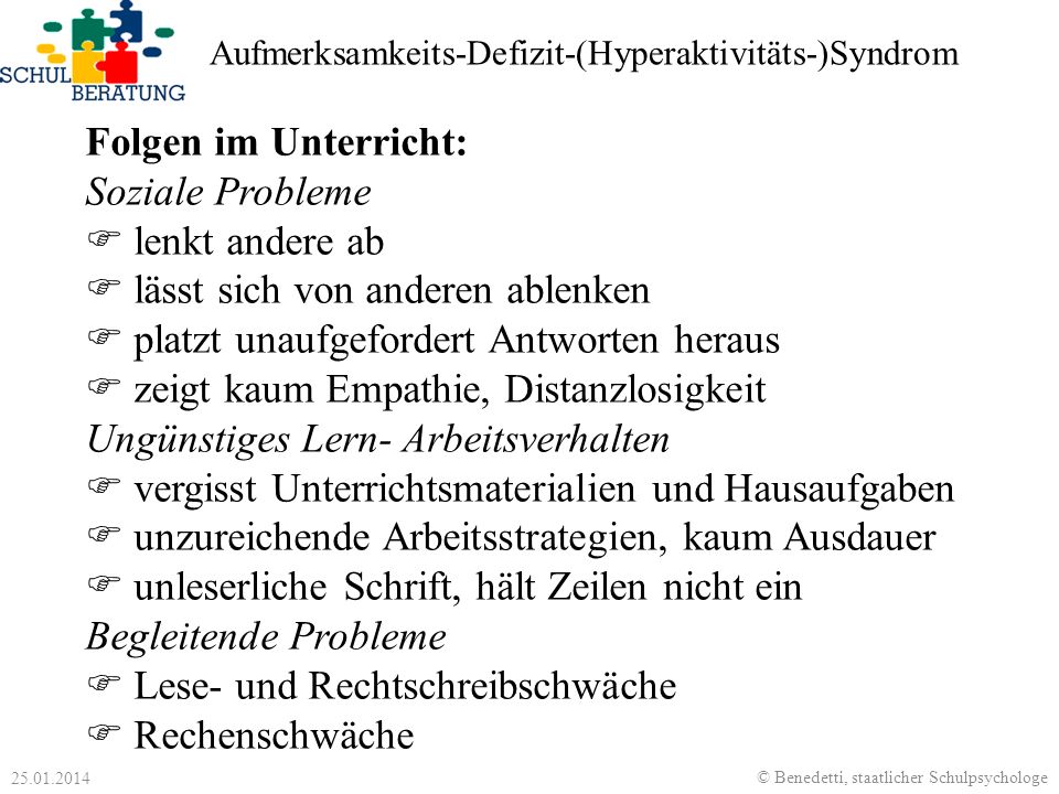 lässt sich von anderen ablenken platzt unaufgefordert Antworten heraus