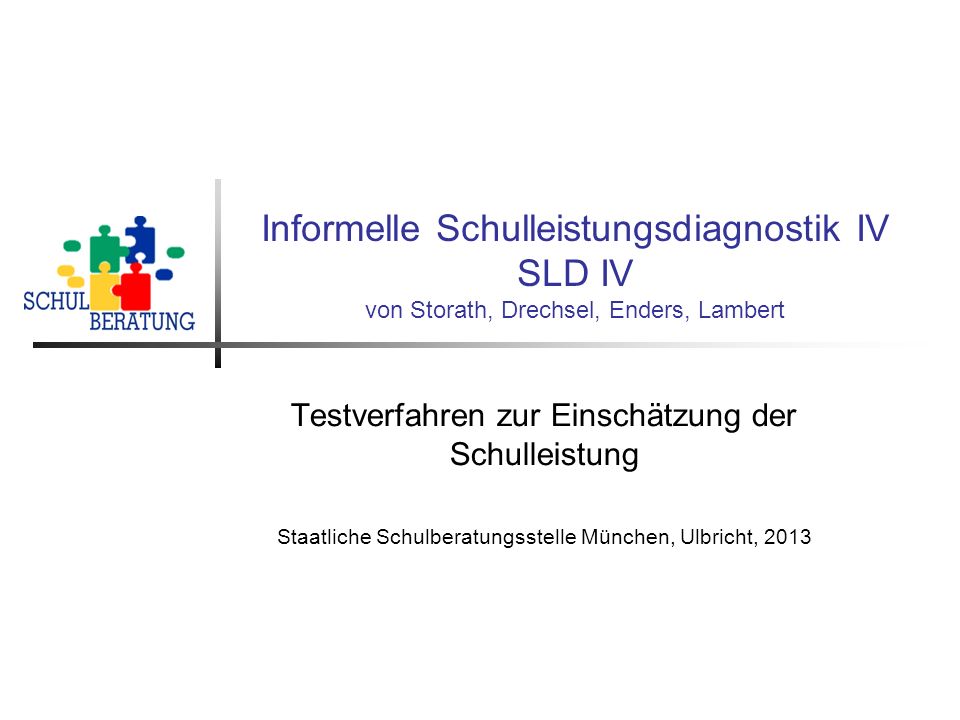 Informelle Schulleistungsdiagnostik IV SLD IV von Storath, Drechsel, Enders, Lambert