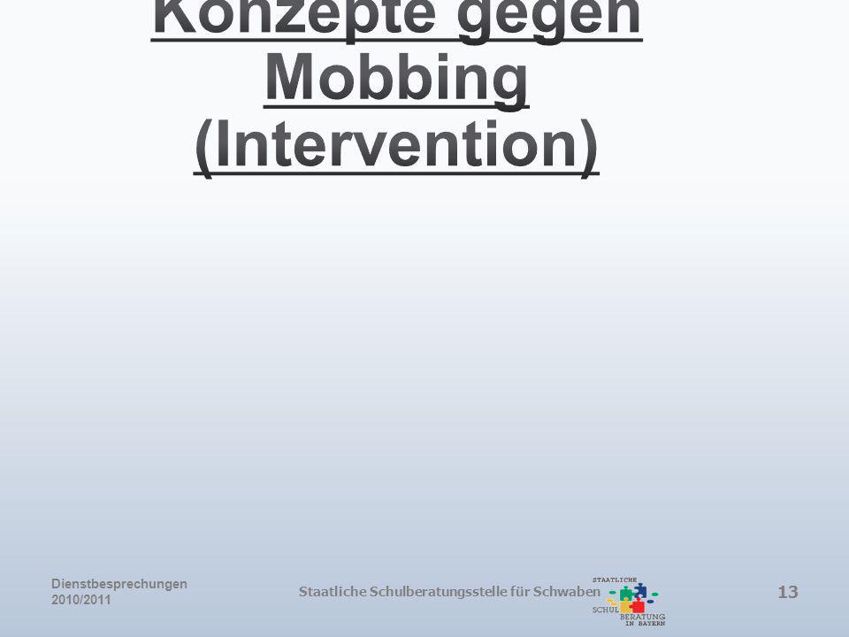 Konzepte gegen Mobbing (Intervention)