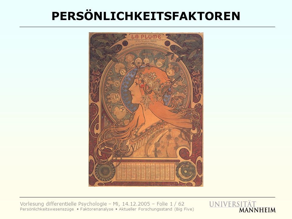 PERSÖNLICHKEITSFAKTOREN